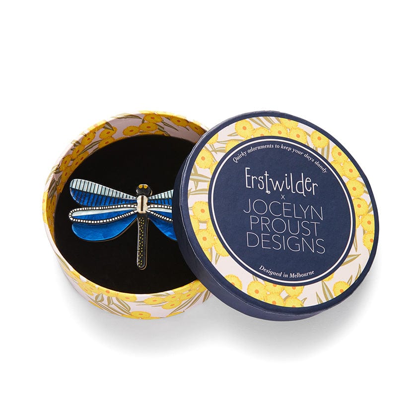 Sapphire Sky Dancer Brooch  -  Erstwilder  -  Quirky Resin and Enamel Accessories