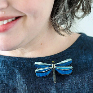 Sapphire Sky Dancer Brooch  -  Erstwilder  -  Quirky Resin and Enamel Accessories
