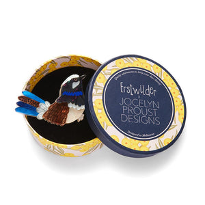 Thunderbolt of Cobalt Brooch  -  Erstwilder  -  Quirky Resin and Enamel Accessories