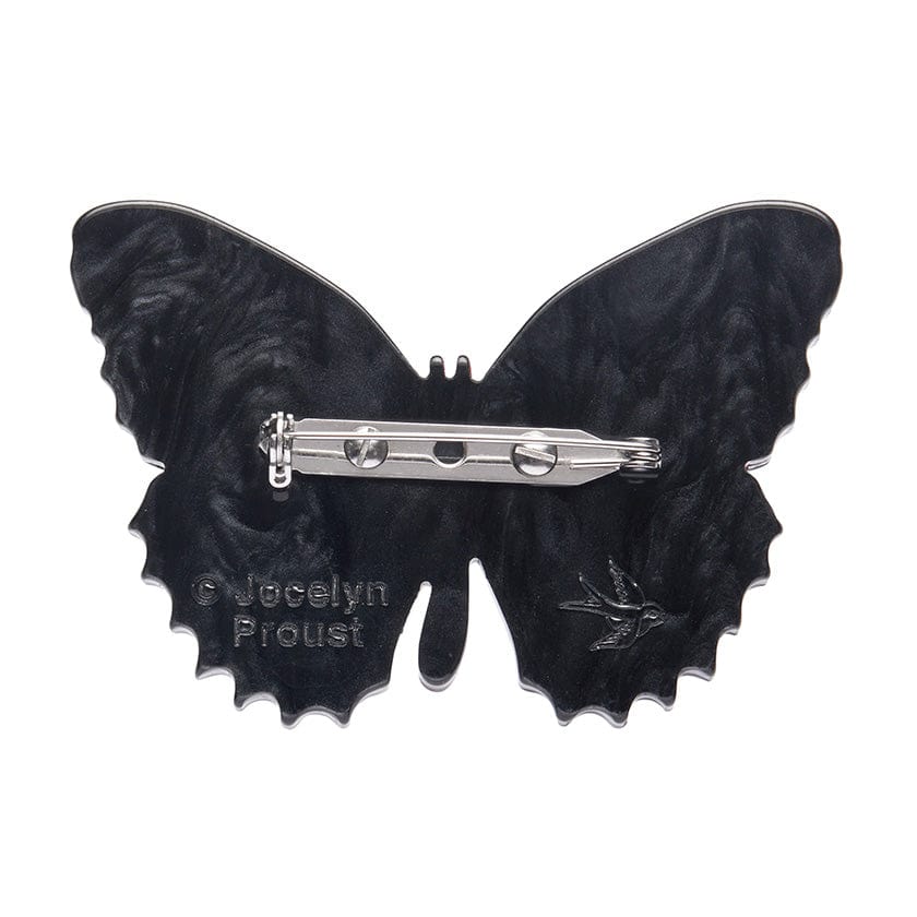Wings Laced in Red Brooch  -  Erstwilder  -  Quirky Resin and Enamel Accessories