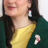 Christmas Sweater Petal Brooch