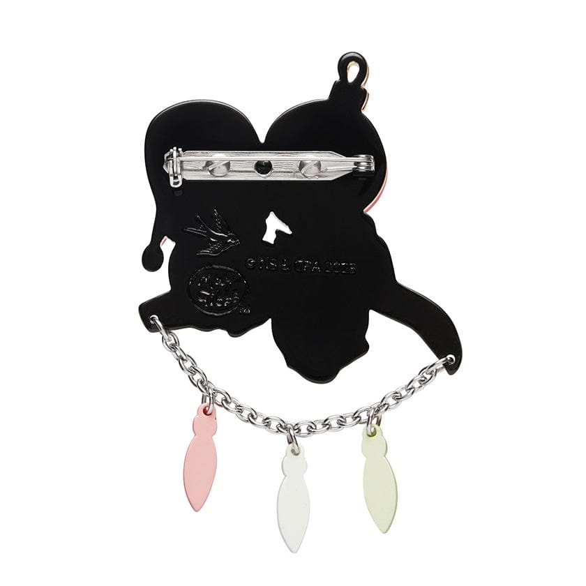 Gumnut Christmas Cuddles Brooch  -  Erstwilder  -  Quirky Resin and Enamel Accessories
