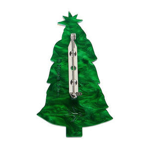 Topped With Tinsel Brooch  -  Erstwilder  -  Quirky Resin and Enamel Accessories