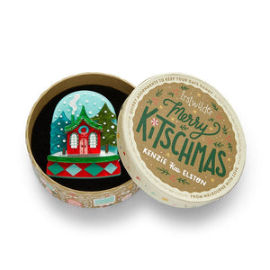 Seasonal Snow Globe Brooch  -  Erstwilder  -  Quirky Resin and Enamel Accessories