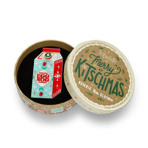 Don't Hog the Nog Brooch  -  Erstwilder  -  Quirky Resin and Enamel Accessories