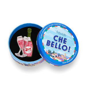 Bellinis at Brunch Brooch  -  Erstwilder  -  Quirky Resin and Enamel Accessories