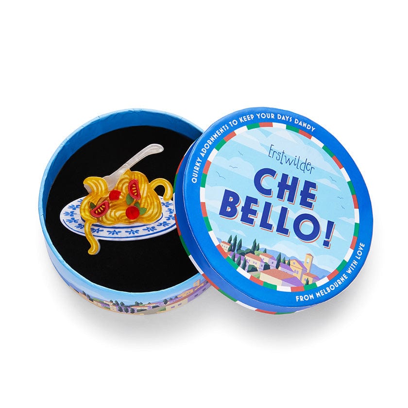Buon Appetito Brooch  -  Erstwilder  -  Quirky Resin and Enamel Accessories