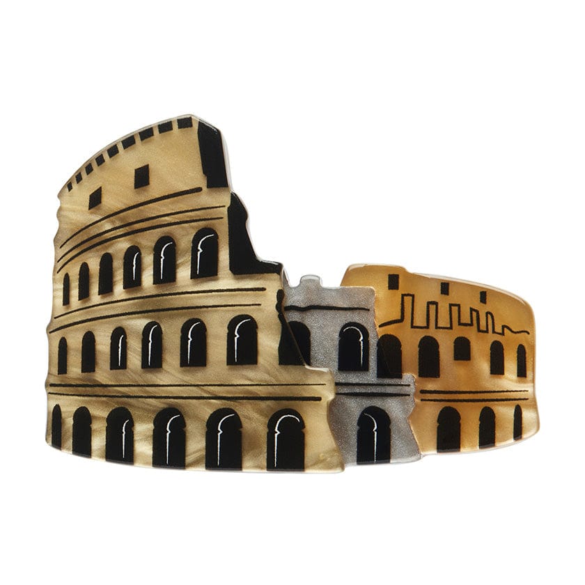 Where Gladiators Rome Brooch  -  Erstwilder  -  Quirky Resin and Enamel Accessories