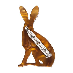 A Hare's Breadth Brooch  -  Erstwilder  -  Quirky Resin and Enamel Accessories