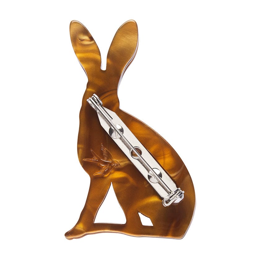 A Hare's Breadth Brooch  -  Erstwilder  -  Quirky Resin and Enamel Accessories