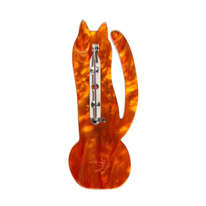 Pumpkin Time Kitty Brooch  -  Erstwilder  -  Quirky Resin and Enamel Accessories