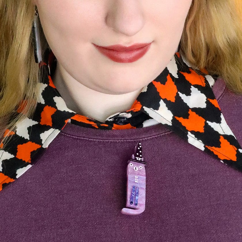 Hocus Purrcas Brooch  -  Erstwilder  -  Quirky Resin and Enamel Accessories