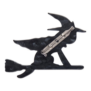 Bed Knobs & Broomsticks Brooch  -  Erstwilder  -  Quirky Resin and Enamel Accessories