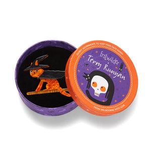 Bed Knobs & Broomsticks Brooch  -  Erstwilder  -  Quirky Resin and Enamel Accessories