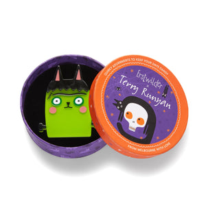 Night of the Living Cat Brooch  -  Erstwilder  -  Quirky Resin and Enamel Accessories