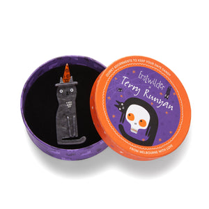 Familiar Shadow Brooch  -  Erstwilder  -  Quirky Resin and Enamel Accessories