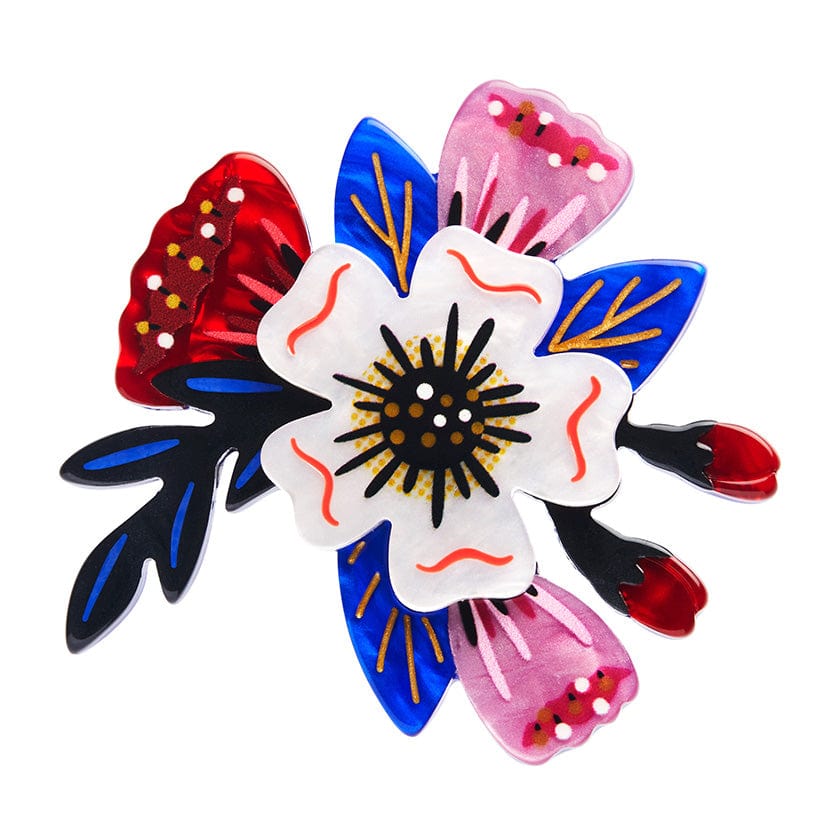 Say it With Flowers Brooch  -  Erstwilder  -  Quirky Resin and Enamel Accessories