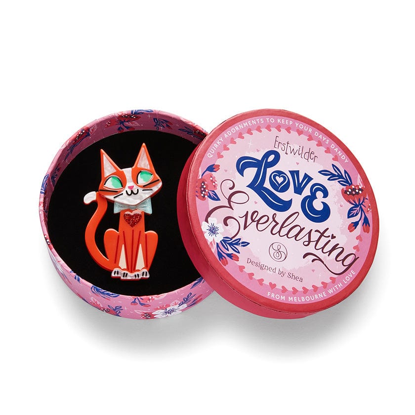 The Cat's Meow Brooch  -  Erstwilder  -  Quirky Resin and Enamel Accessories