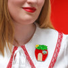 Berry Happy Home Brooch  -  Erstwilder  -  Quirky Resin and Enamel Accessories
