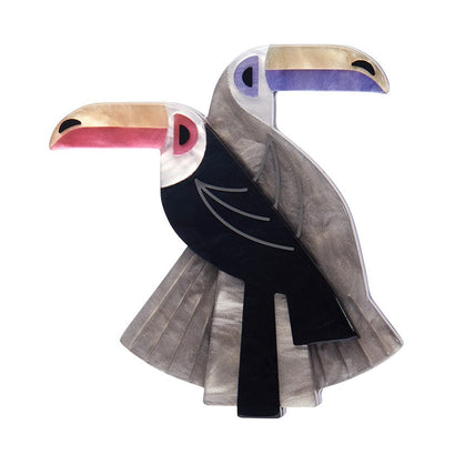 Toucan Tango Brooch  -  Erstwilder  -  Quirky Resin and Enamel Accessories