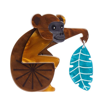 Princely Primate Brooch  -  Erstwilder  -  Quirky Resin and Enamel Accessories