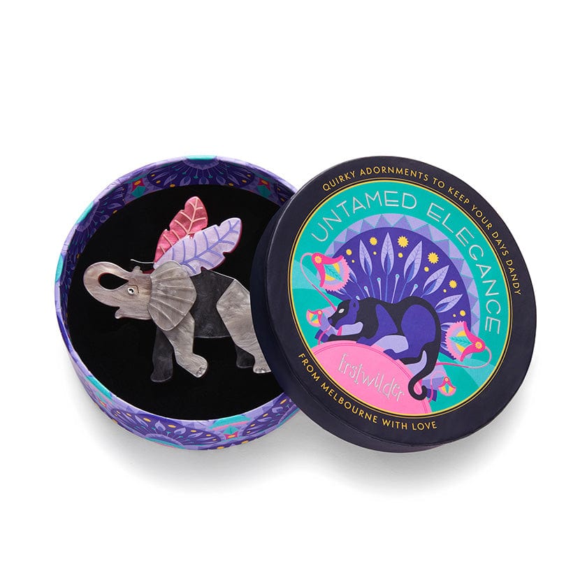Pachyderm Dream Brooch  -  Erstwilder  -  Quirky Resin and Enamel Accessories