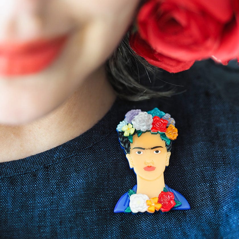 My Own Muse Frida Brooch  -  Erstwilder  -  Quirky Resin and Enamel Accessories