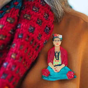 The One Frida Brooch  -  Erstwilder  -  Quirky Resin and Enamel Accessories
