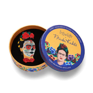 Frida Calavera Brooch  -  Erstwilder  -  Quirky Resin and Enamel Accessories