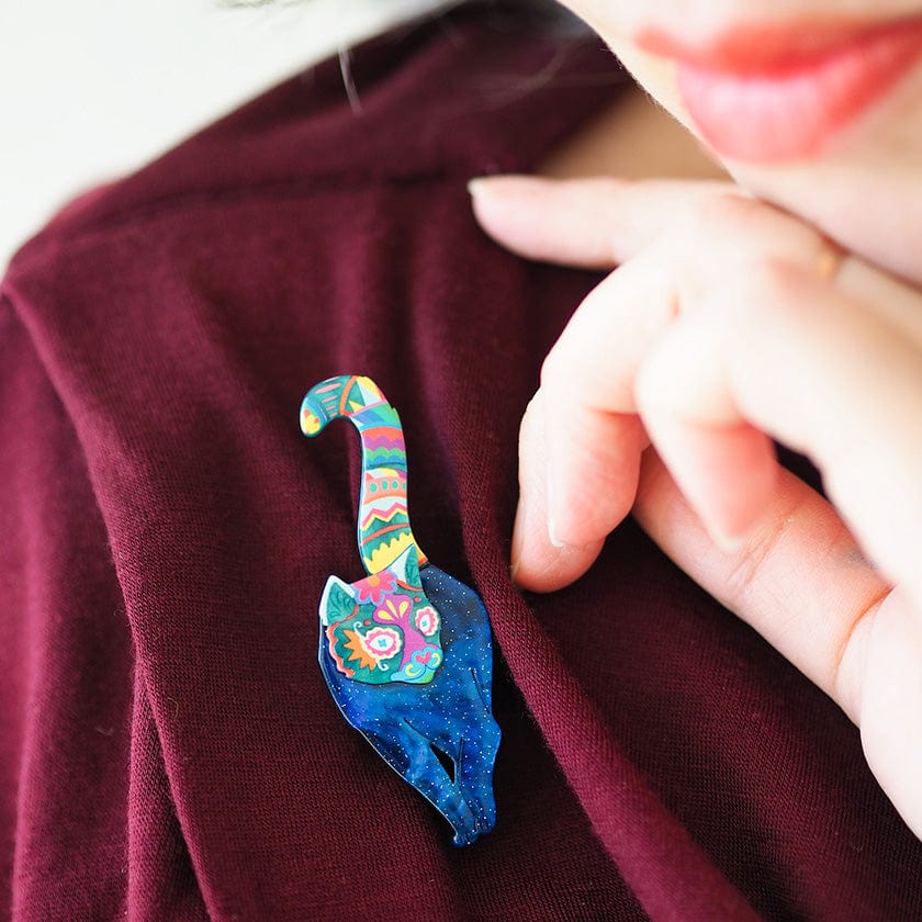 Frida's Cat Brooch  -  Erstwilder  -  Quirky Resin and Enamel Accessories