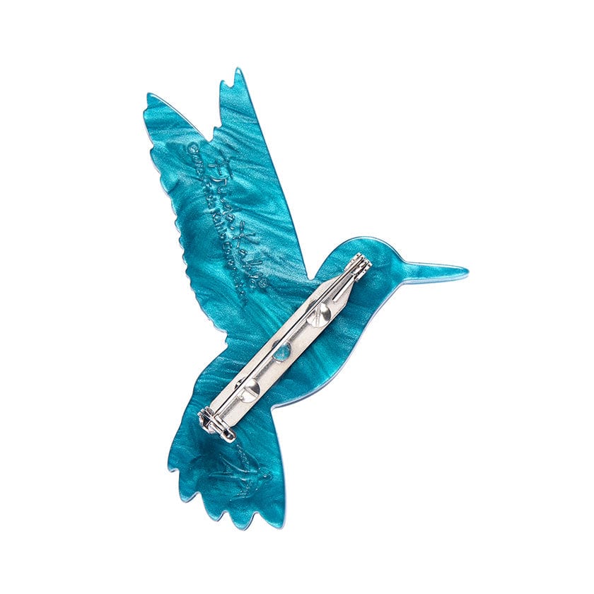 Frida's Hummingbird Brooch  -  Erstwilder  -  Quirky Resin and Enamel Accessories
