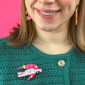 One Smooth Ride Brooch  -  Erstwilder  -  Quirky Resin and Enamel Accessories