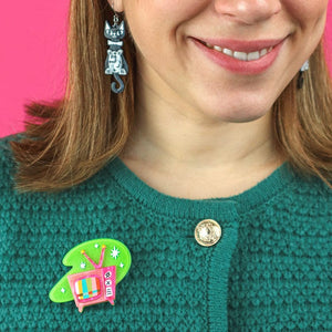 Life in Technicolor Brooch  -  Erstwilder  -  Quirky Resin and Enamel Accessories