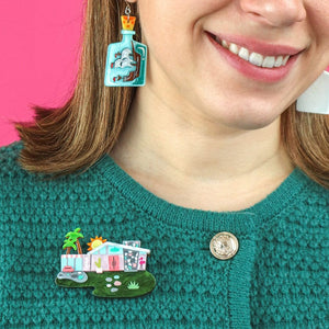 The Great Entertainer Brooch  -  Erstwilder  -  Quirky Resin and Enamel Accessories