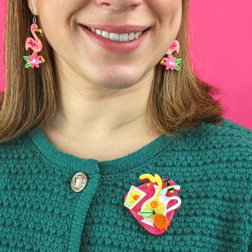 Lemon Squeezy Brooch  -  Erstwilder  -  Quirky Resin and Enamel Accessories