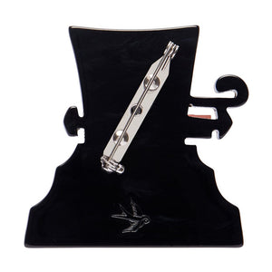 Tap Tap Typewriter Brooch  -  Erstwilder  -  Quirky Resin and Enamel Accessories