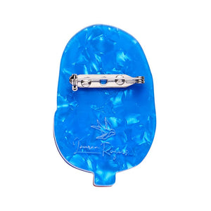 Balanced Blue Banksia Brooch  -  Erstwilder  -  Quirky Resin and Enamel Accessories