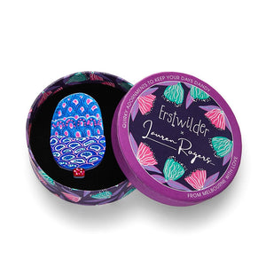 Balanced Blue Banksia Brooch  -  Erstwilder  -  Quirky Resin and Enamel Accessories