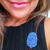Balanced Blue Banksia Brooch  -  Erstwilder  -  Quirky Resin and Enamel Accessories