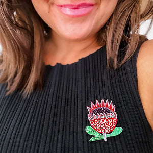 Prophetic Protea Brooch  -  Erstwilder  -  Quirky Resin and Enamel Accessories