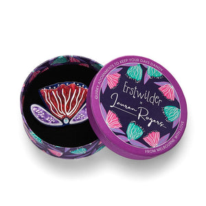 Fervent Feather Flower Brooch  -  Erstwilder  -  Quirky Resin and Enamel Accessories