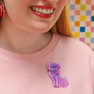 Maude Cat Brooch  -  Erstwilder  -  Quirky Resin and Enamel Accessories