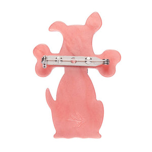 Tuffy's Puppy Treat Brooch  -  Erstwilder  -  Quirky Resin and Enamel Accessories