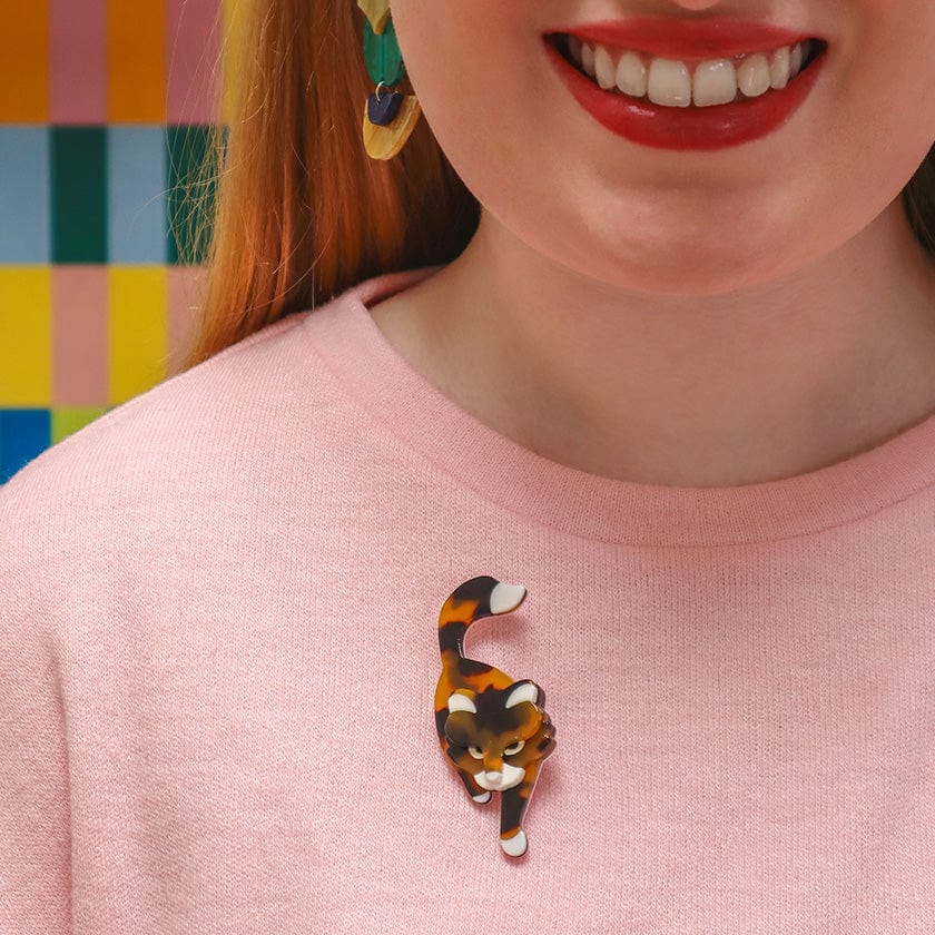 Meandering Monday Brooch  -  Erstwilder  -  Quirky Resin and Enamel Accessories