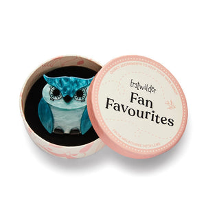 Beatrice the Barn Owl Brooch  -  Erstwilder  -  Quirky Resin and Enamel Accessories