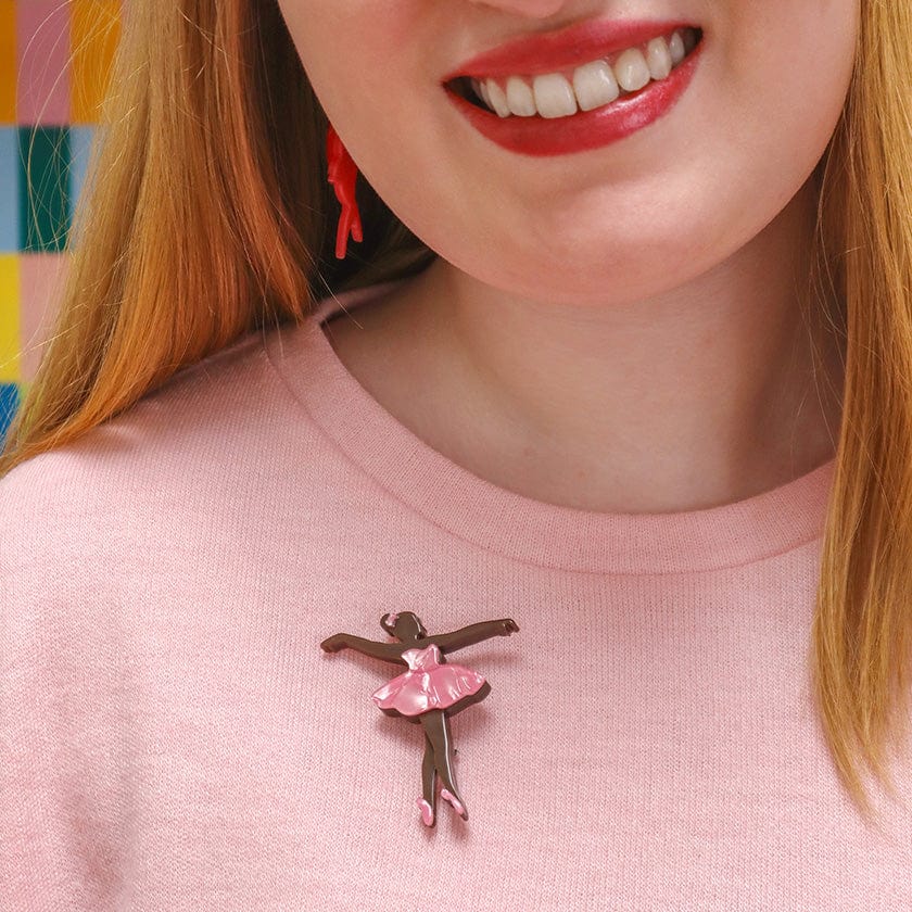 Ballet Russes Brooch  -  Erstwilder  -  Quirky Resin and Enamel Accessories