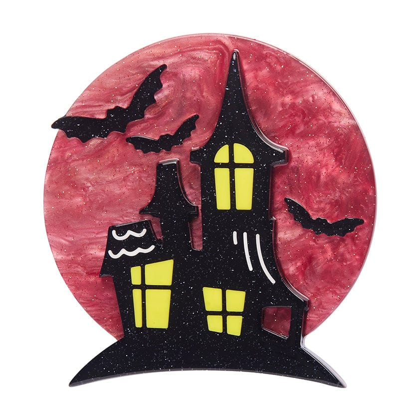 On Haunted Hill Brooch  -  Erstwilder  -  Quirky Resin and Enamel Accessories