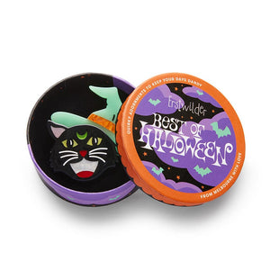 Hex Kitten Brooch  -  Erstwilder  -  Quirky Resin and Enamel Accessories