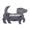 Doggo Darkness Brooch  -  Erstwilder  -  Quirky Resin and Enamel Accessories