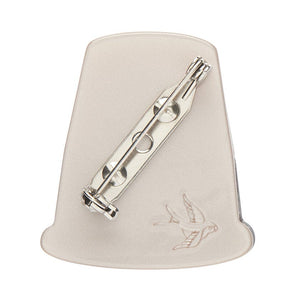 Status Thimble Mini Brooch  -  Erstwilder  -  Quirky Resin and Enamel Accessories